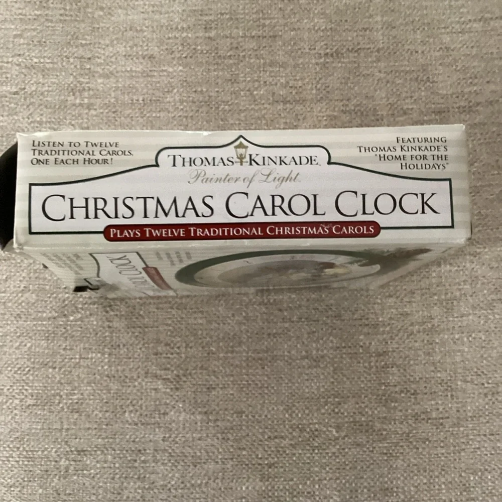 Thomas Kinkade Painter of Light Christmas Carol Clock - Dark Green